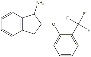 2-[2-(trifluoromethyl)phenoxy]-2,3-dihydro-1H-inden-1-amine Struktur