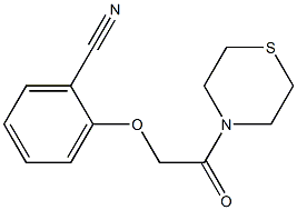 2-[2-oxo-2-(thiomorpholin-4-yl)ethoxy]benzonitrile Struktur