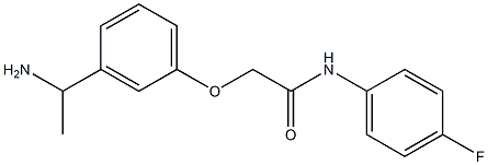 2-[3-(1-aminoethyl)phenoxy]-N-(4-fluorophenyl)acetamide Struktur