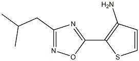 2-[3-(2-methylpropyl)-1,2,4-oxadiazol-5-yl]thiophen-3-amine Struktur