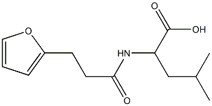 2-[3-(furan-2-yl)propanamido]-4-methylpentanoic acid Struktur