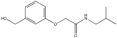 2-[3-(hydroxymethyl)phenoxy]-N-(2-methylpropyl)acetamide Struktur