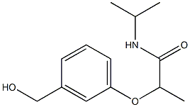 2-[3-(hydroxymethyl)phenoxy]-N-(propan-2-yl)propanamide Struktur