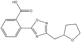 2-[3-(oxolan-2-ylmethyl)-1,2,4-oxadiazol-5-yl]benzoic acid Struktur