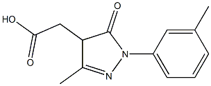 2-[3-methyl-1-(3-methylphenyl)-5-oxo-4,5-dihydro-1H-pyrazol-4-yl]acetic acid Struktur