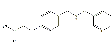 2-[4-({[1-(pyridin-3-yl)ethyl]amino}methyl)phenoxy]acetamide Struktur