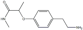 2-[4-(2-aminoethyl)phenoxy]-N-methylpropanamide Struktur