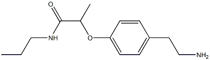 2-[4-(2-aminoethyl)phenoxy]-N-propylpropanamide Struktur