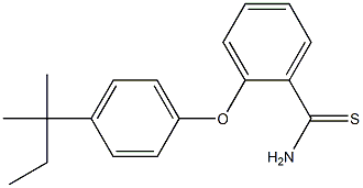 2-[4-(2-methylbutan-2-yl)phenoxy]benzene-1-carbothioamide Struktur