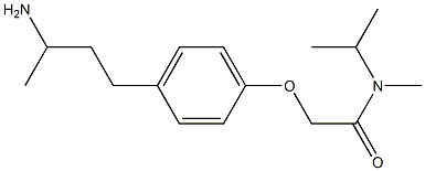 2-[4-(3-aminobutyl)phenoxy]-N-methyl-N-(propan-2-yl)acetamide Struktur