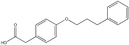 2-[4-(3-phenylpropoxy)phenyl]acetic acid Struktur