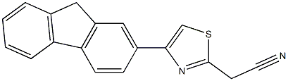 2-[4-(9H-fluoren-2-yl)-1,3-thiazol-2-yl]acetonitrile Struktur