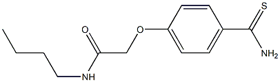 2-[4-(aminocarbonothioyl)phenoxy]-N-butylacetamide Struktur