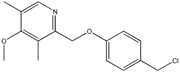 2-[4-(chloromethyl)phenoxymethyl]-4-methoxy-3,5-dimethylpyridine Struktur