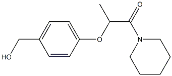 2-[4-(hydroxymethyl)phenoxy]-1-(piperidin-1-yl)propan-1-one Struktur