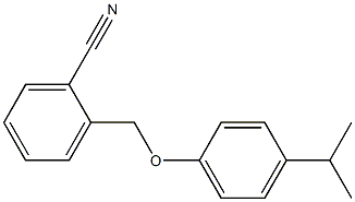 2-[4-(propan-2-yl)phenoxymethyl]benzonitrile Struktur