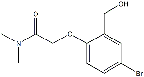 2-[4-bromo-2-(hydroxymethyl)phenoxy]-N,N-dimethylacetamide Struktur