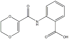 2-[5,6-dihydro-1,4-dioxine-2-(methyl)amido]benzoic acid Struktur