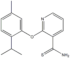 2-[5-methyl-2-(propan-2-yl)phenoxy]pyridine-3-carbothioamide Struktur