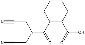 2-[bis(cyanomethyl)carbamoyl]cyclohexane-1-carboxylic acid Struktur