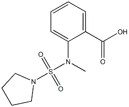 2-[methyl(pyrrolidine-1-sulfonyl)amino]benzoic acid Struktur