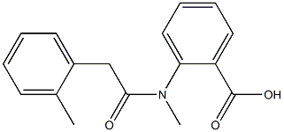 2-[N-methyl-2-(2-methylphenyl)acetamido]benzoic acid Struktur