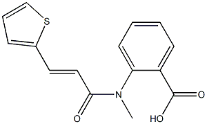 2-[N-methyl-3-(thiophen-2-yl)prop-2-enamido]benzoic acid Struktur