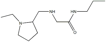 2-{[(1-ethylpyrrolidin-2-yl)methyl]amino}-N-propylacetamide Struktur