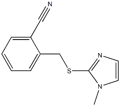 2-{[(1-methyl-1H-imidazol-2-yl)sulfanyl]methyl}benzonitrile Struktur