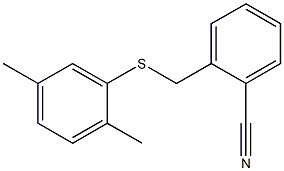 2-{[(2,5-dimethylphenyl)sulfanyl]methyl}benzonitrile Struktur