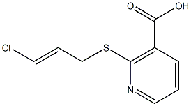 2-{[(2E)-3-chloroprop-2-enyl]thio}nicotinic acid Struktur