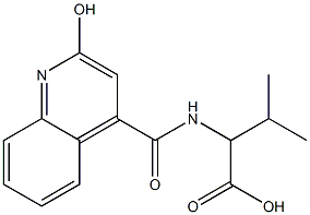 2-{[(2-hydroxyquinolin-4-yl)carbonyl]amino}-3-methylbutanoic acid Struktur