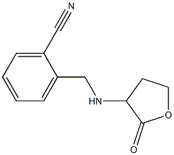 2-{[(2-oxooxolan-3-yl)amino]methyl}benzonitrile Struktur