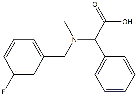 2-{[(3-fluorophenyl)methyl](methyl)amino}-2-phenylacetic acid Struktur