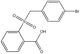 2-{[(4-bromophenyl)methane]sulfonyl}benzoic acid Struktur