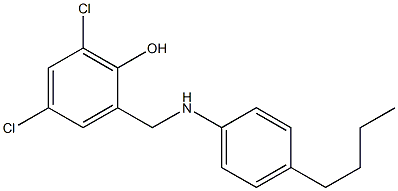 2-{[(4-butylphenyl)amino]methyl}-4,6-dichlorophenol Struktur