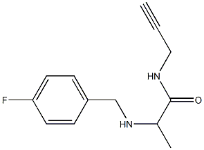 2-{[(4-fluorophenyl)methyl]amino}-N-(prop-2-yn-1-yl)propanamide Struktur