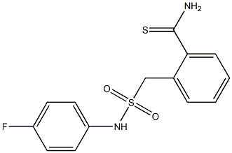 2-{[(4-fluorophenyl)sulfamoyl]methyl}benzene-1-carbothioamide Struktur