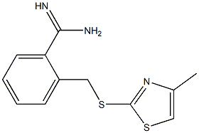 2-{[(4-methyl-1,3-thiazol-2-yl)sulfanyl]methyl}benzene-1-carboximidamide Struktur