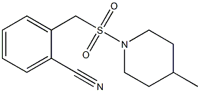 2-{[(4-methylpiperidine-1-)sulfonyl]methyl}benzonitrile Struktur