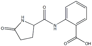 2-{[(5-oxopyrrolidin-2-yl)carbonyl]amino}benzoic acid Struktur