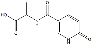 2-{[(6-oxo-1,6-dihydropyridin-3-yl)carbonyl]amino}propanoic acid Struktur