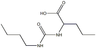 2-{[(butylamino)carbonyl]amino}pentanoic acid Struktur