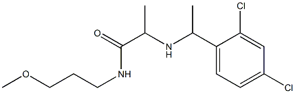 2-{[1-(2,4-dichlorophenyl)ethyl]amino}-N-(3-methoxypropyl)propanamide Struktur