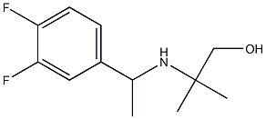 2-{[1-(3,4-difluorophenyl)ethyl]amino}-2-methylpropan-1-ol Struktur