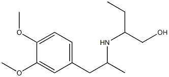 2-{[1-(3,4-dimethoxyphenyl)propan-2-yl]amino}butan-1-ol Struktur