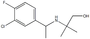 2-{[1-(3-chloro-4-fluorophenyl)ethyl]amino}-2-methylpropan-1-ol Struktur