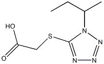 2-{[1-(butan-2-yl)-1H-1,2,3,4-tetrazol-5-yl]sulfanyl}acetic acid Struktur