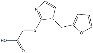 2-{[1-(furan-2-ylmethyl)-1H-imidazol-2-yl]sulfanyl}acetic acid Struktur