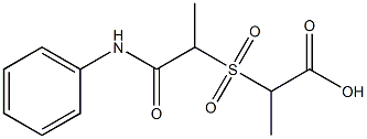 2-{[1-(phenylcarbamoyl)ethane]sulfonyl}propanoic acid Struktur